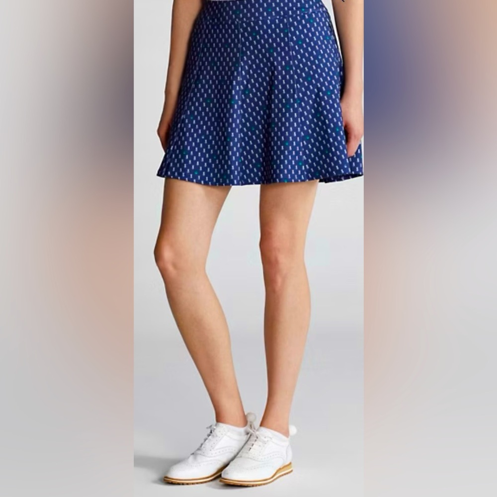 RLX Ralph Lauren NWT Blue Punchy Pineapple Print Activewear Skort Size L (12-14)